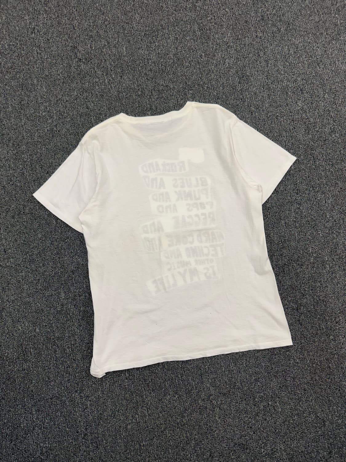 M)BEAMS 빈티지 ROCK AND BLUES 프린팅 여성 반팔 상품이미지5