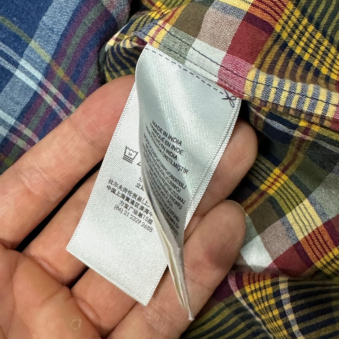 폴로랄프로렌 인디고 마드라스 셔츠  상품이미지4