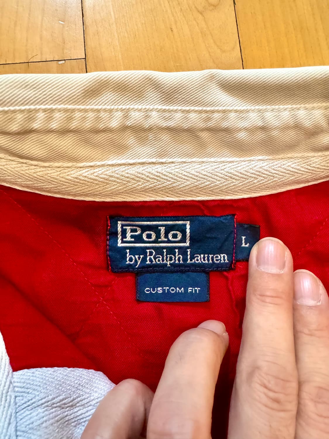 폴로 빈티지 단색 (레드) 럭비티 판매 상품이미지3