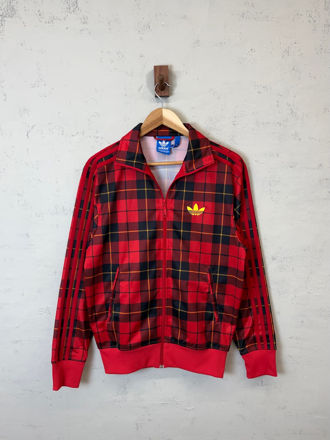 희귀 아디다스 파이어버드 타탄체크 트랙탑 져지 상품이미지1