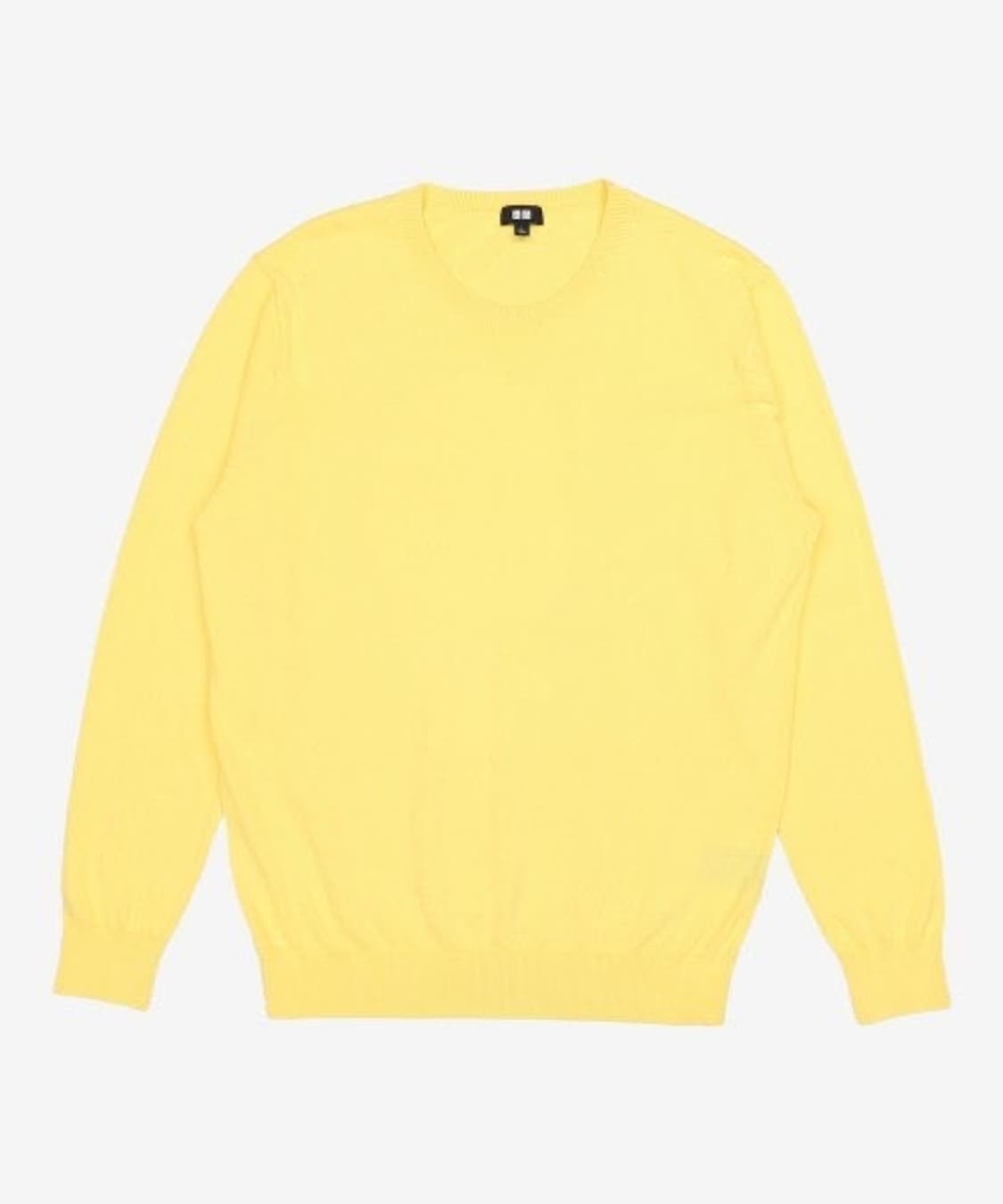 새상품급 L) 유니클로 코튼니트 옐로우 상품이미지1