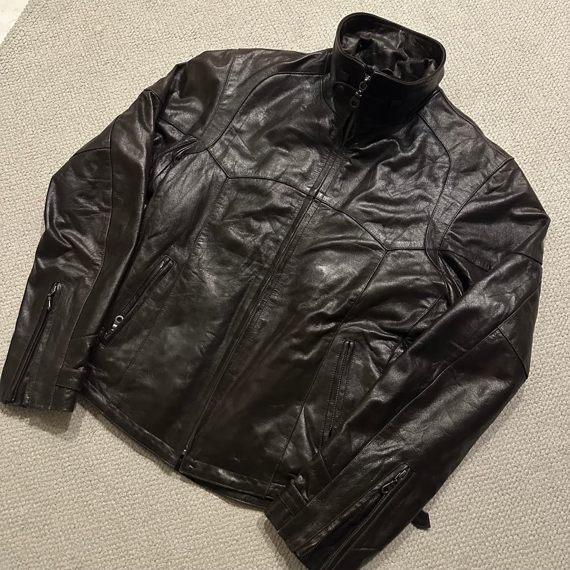 ROLE AND CODE 램스킨 레더 자켓 상품이미지2