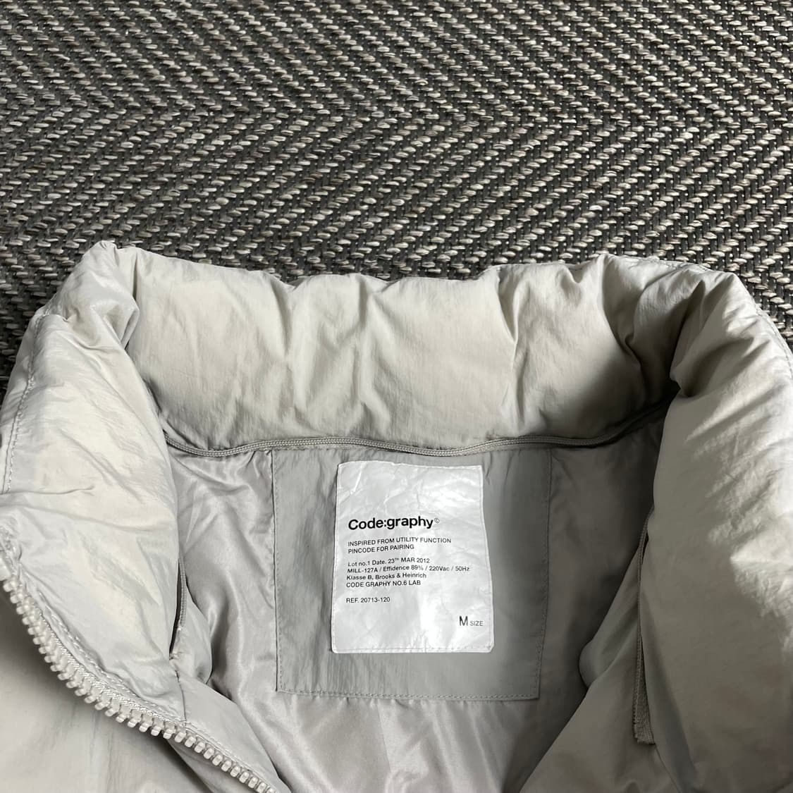 코드그라피 우먼스 덕 다운 푸퍼 크롭 패딩 그레이 y 4356 상품이미지8