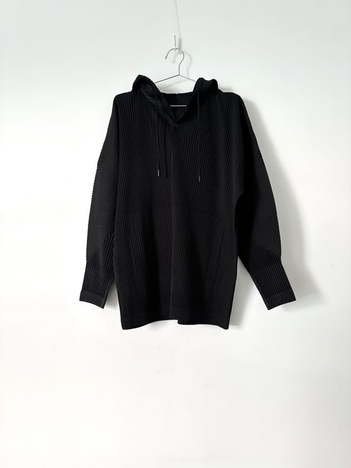G PLEATS hoody pocket top / black 상품이미지4