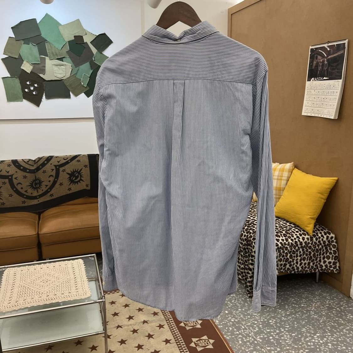 바버 캐주얼 모던시크 스트라이프 포켓로고 셔츠 105 C10066 상품이미지3