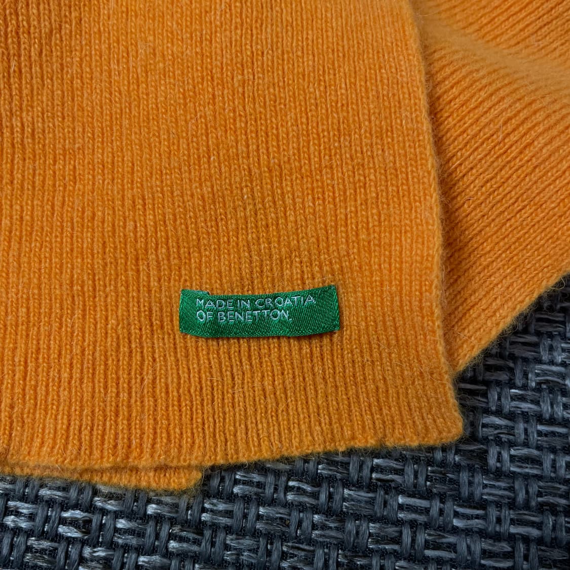 베네통 오렌지 베이직 니트 머플러 상품이미지3