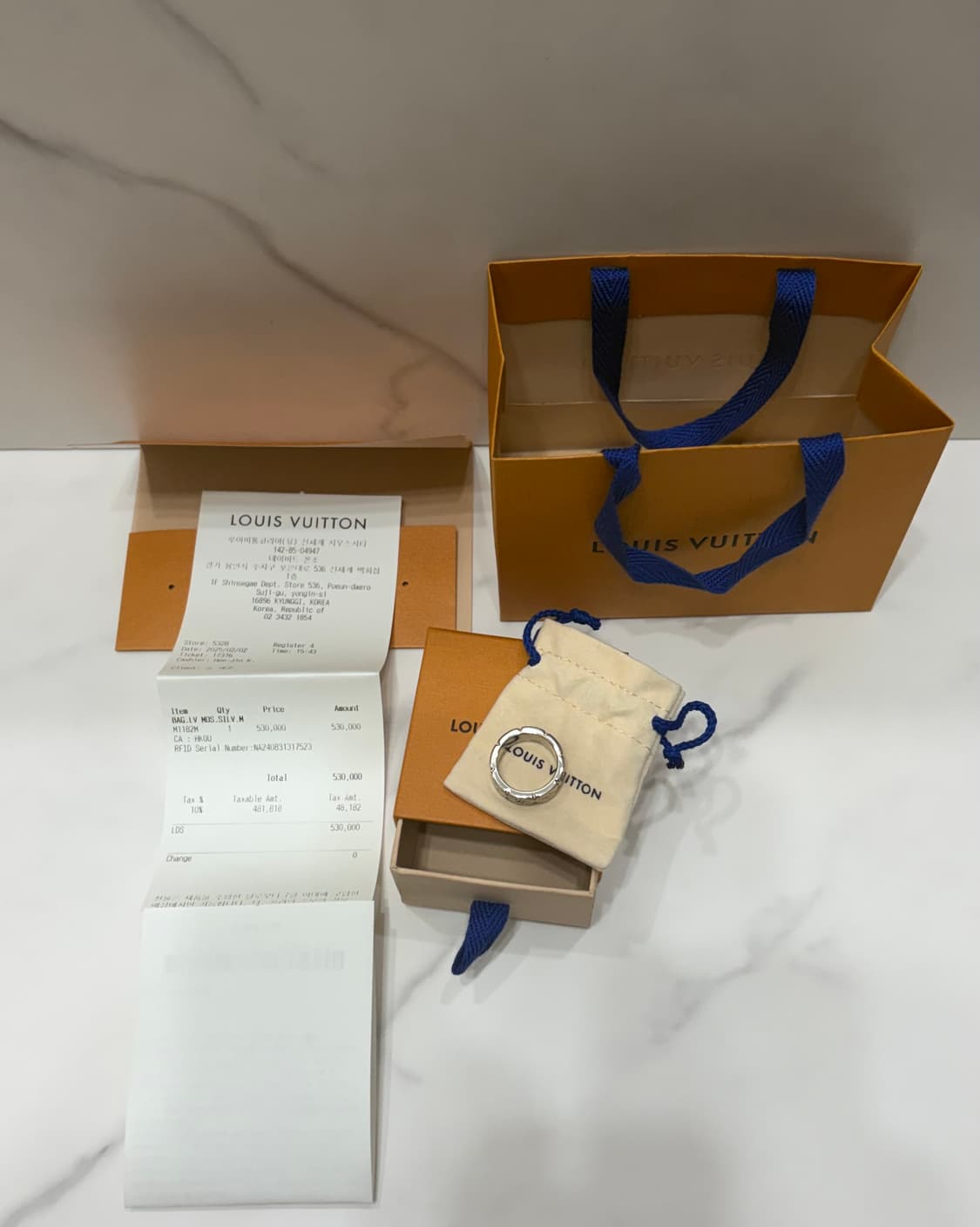 [정품] 루이비통 모자이크 반지 루테늄 거의새상품 상품이미지3