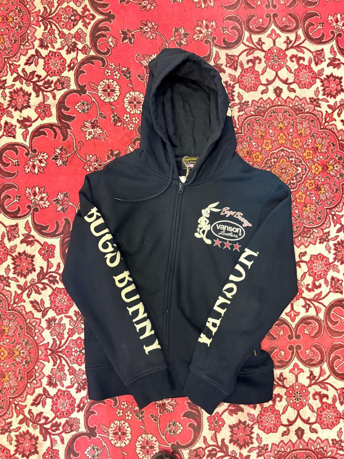 VANSON × BUGS BUNNY Zip-up Hoodie 상품이미지1