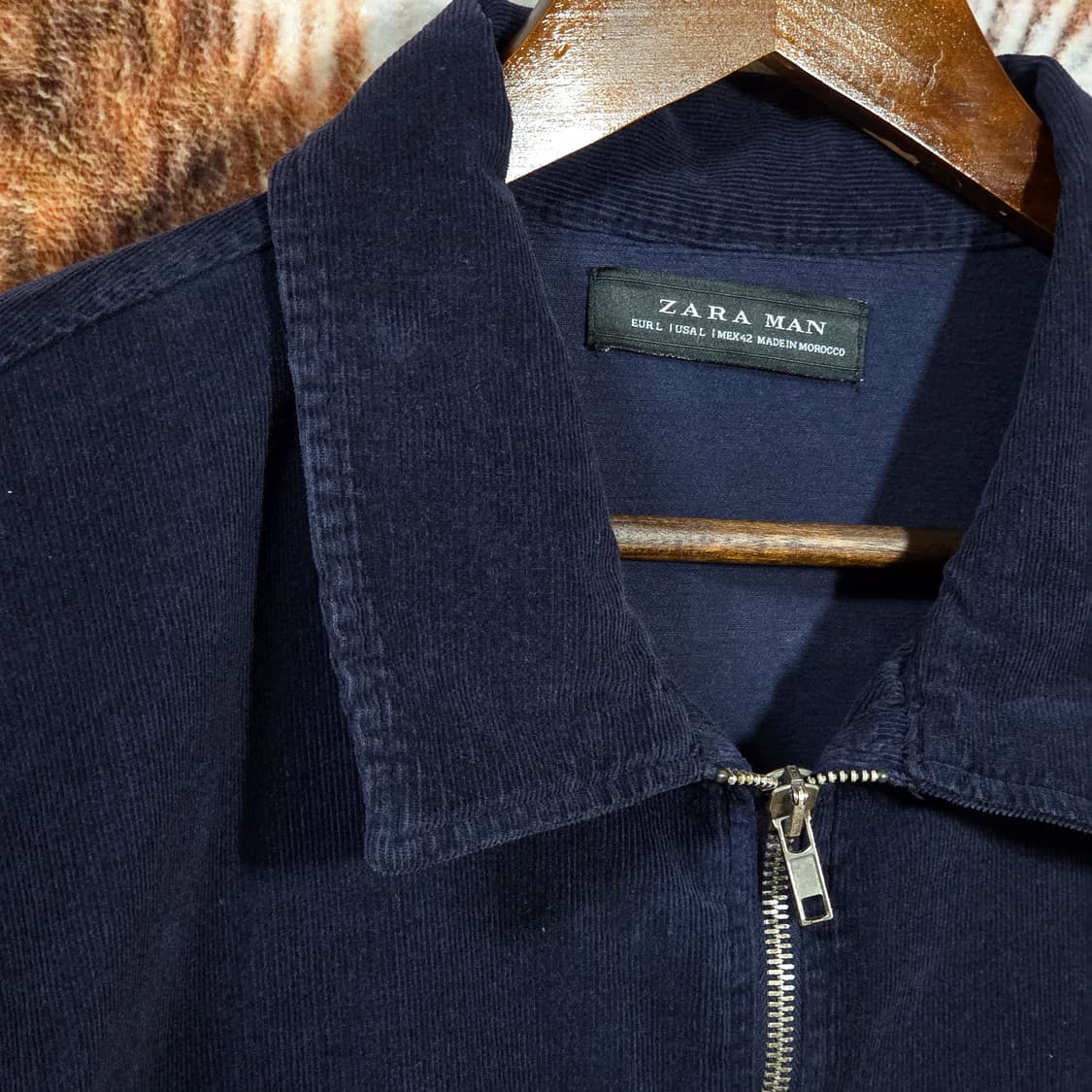 자라 코듀로이 퍼플 코튼 집업 상품이미지2