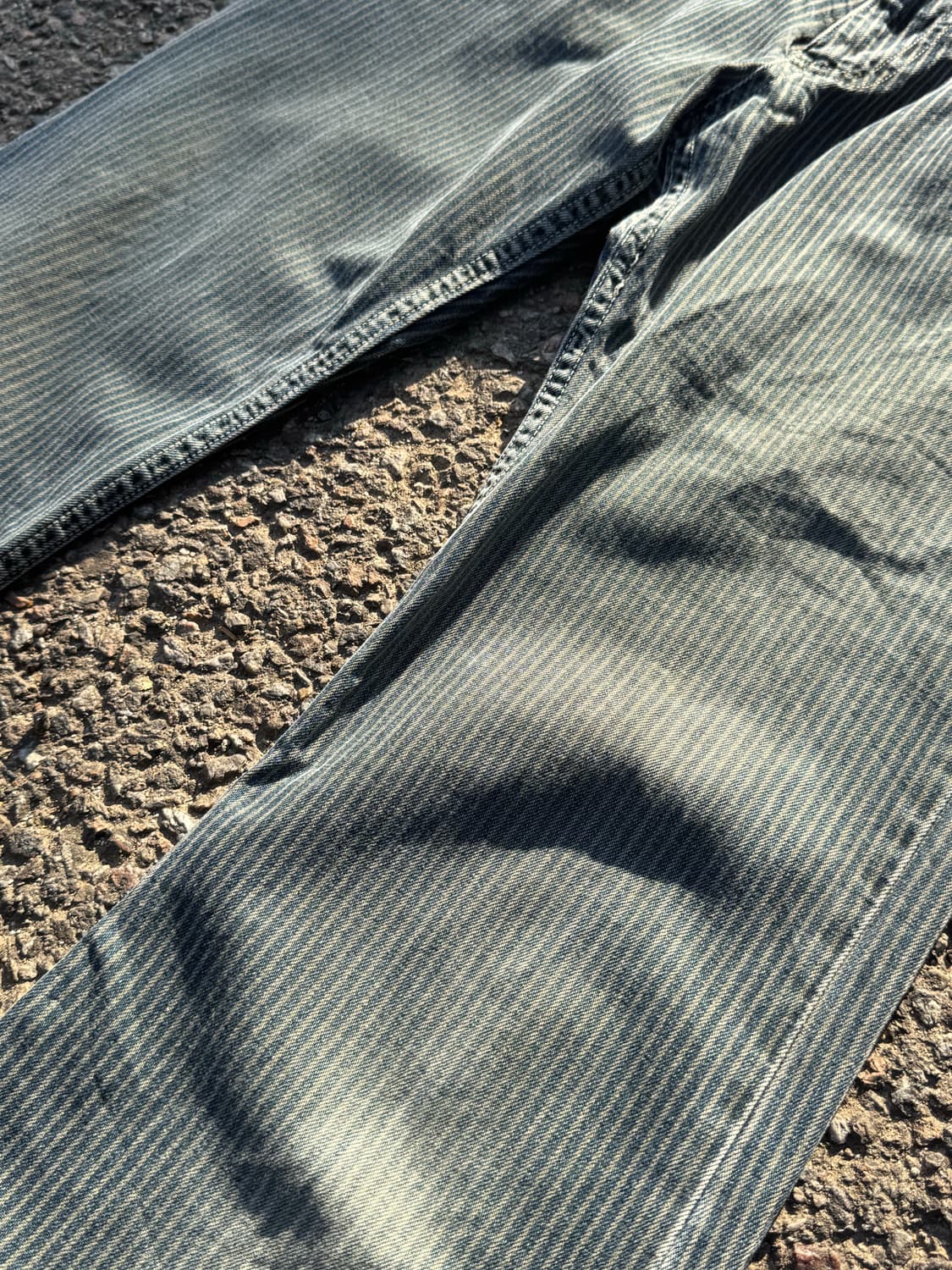 Hickory Stripe Boot-cut Denim Pants 상품이미지3