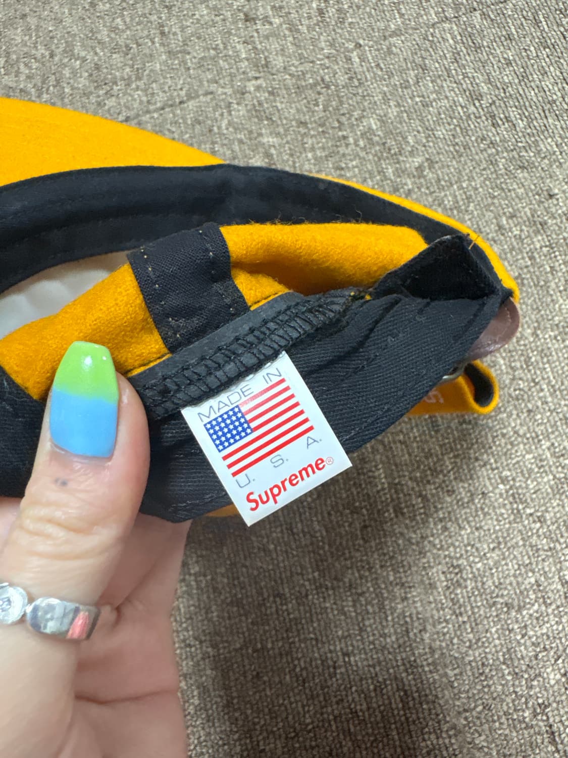 슈프림 s로고 울 캠프캡 머스타드 상품이미지6