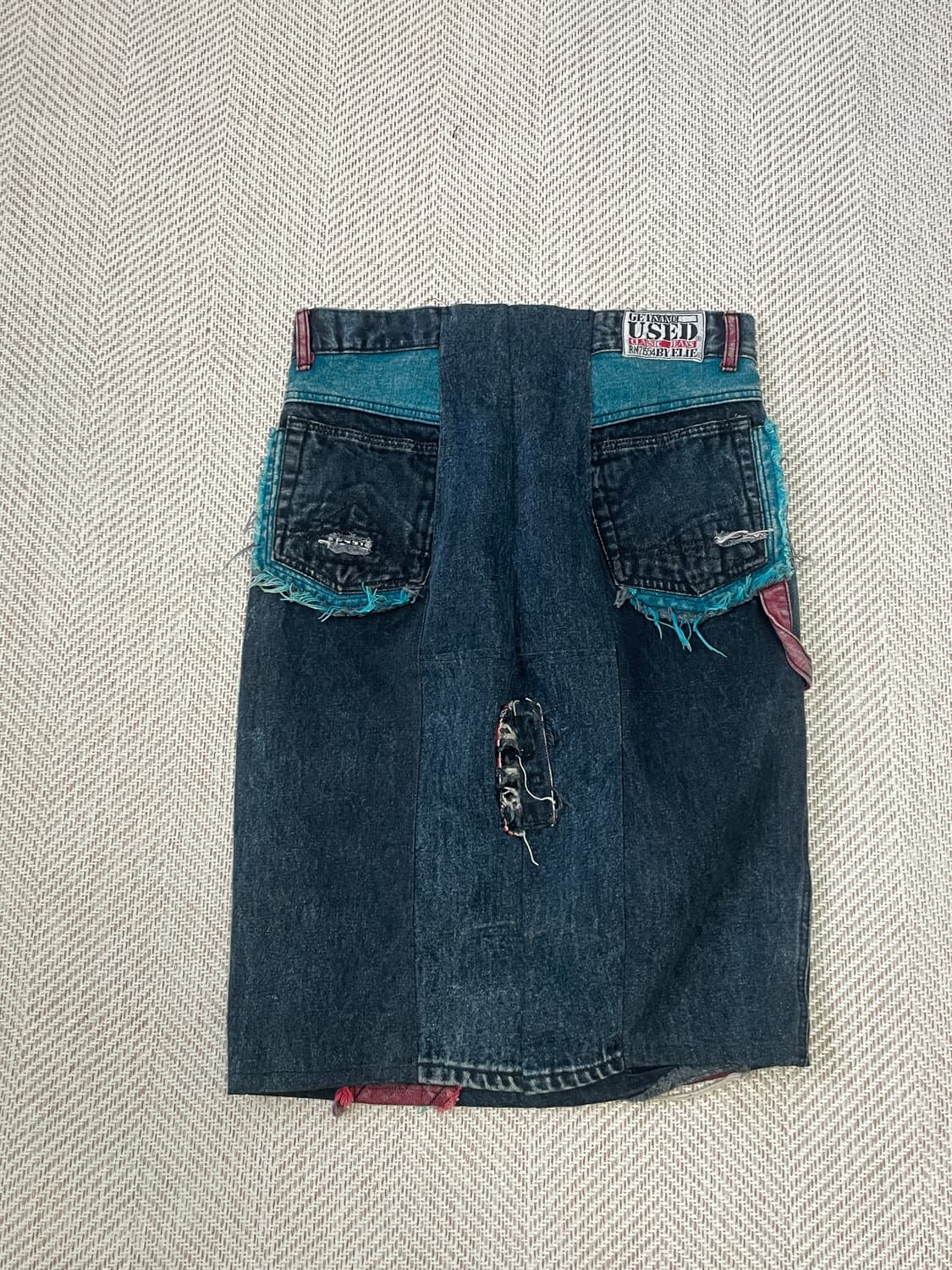 Used 해체주의 컷오프 데님 스커트  J03345 상품이미지6