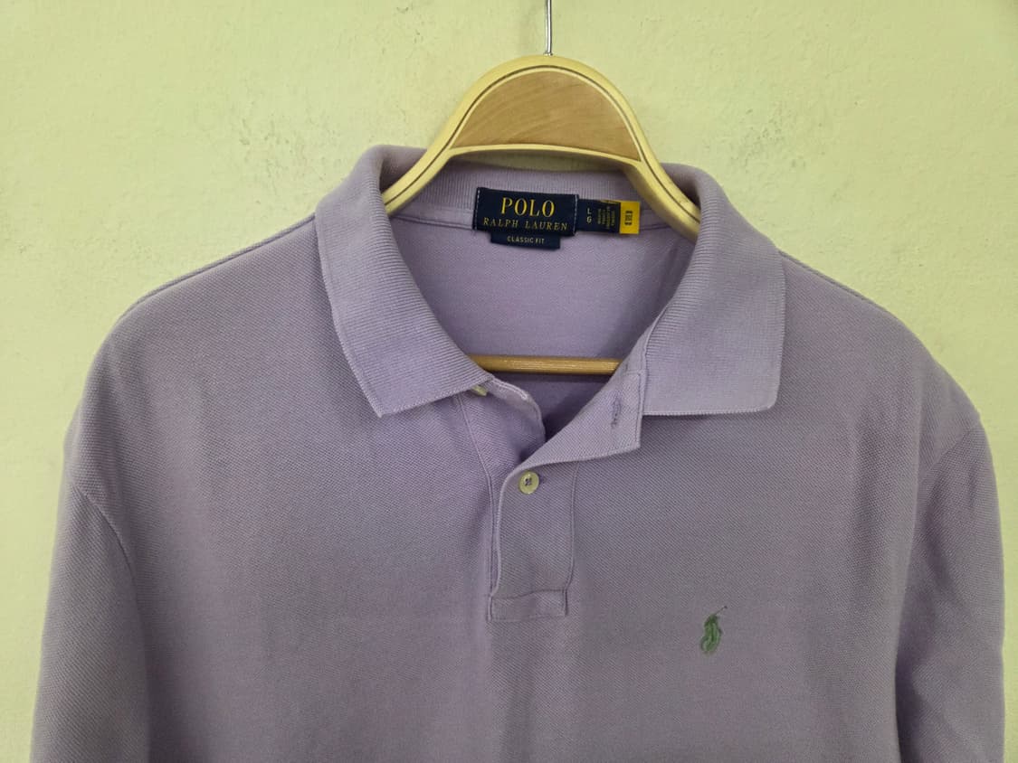 QR 폴로 랄프로렌 라벤더 클래식핏 카라티 L 상품이미지2