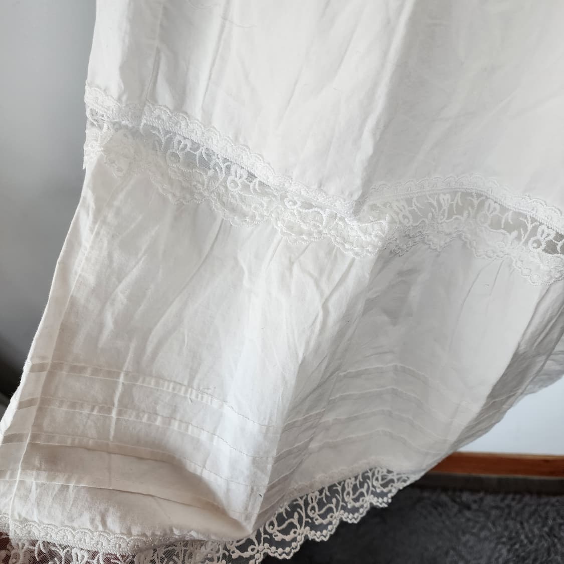 레이스 캉캉 롱 스커트 화이트 상품이미지4