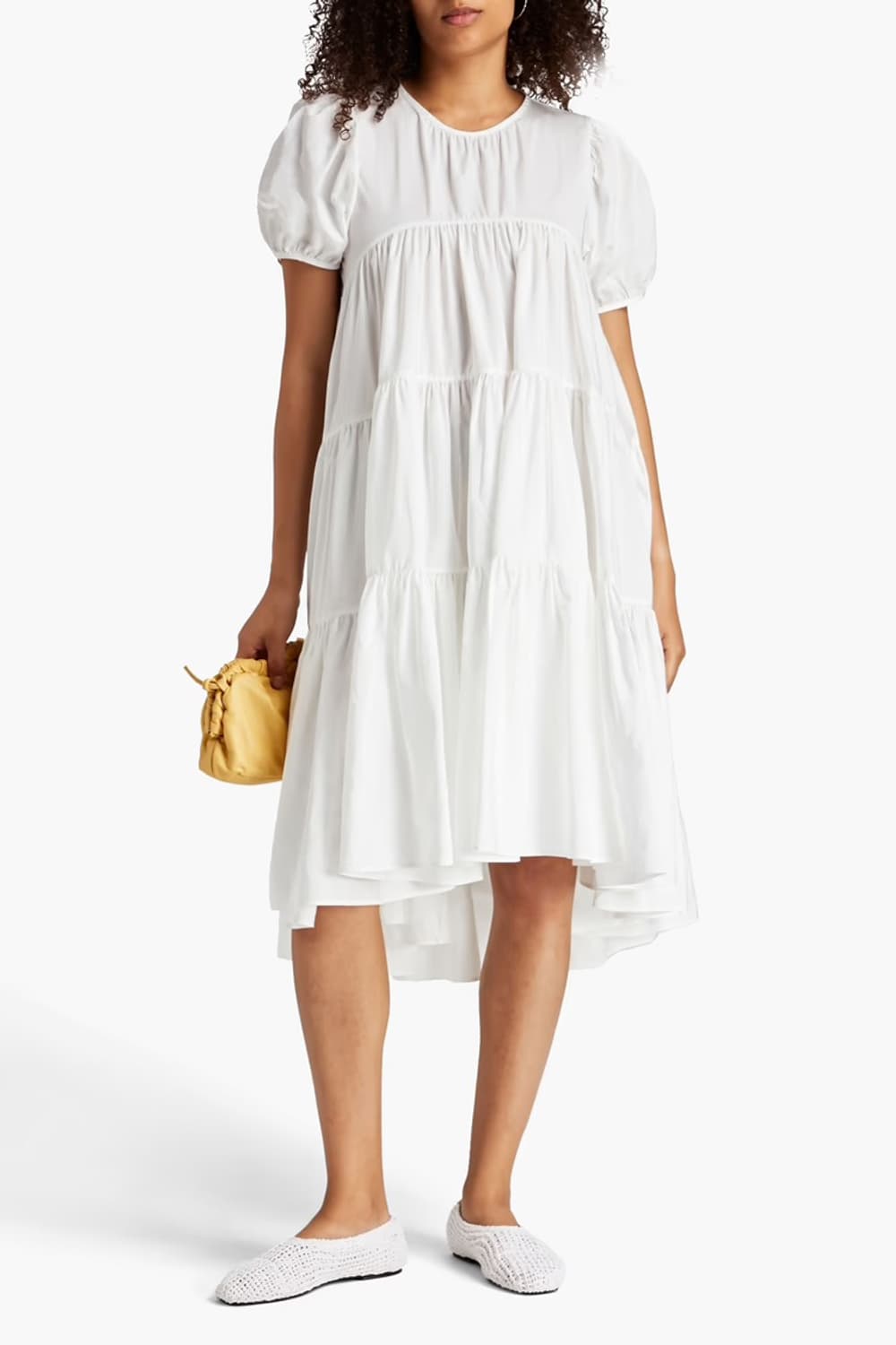 세실리아 반센 개더 디테일 태피터 티어드 드레스 상품이미지2