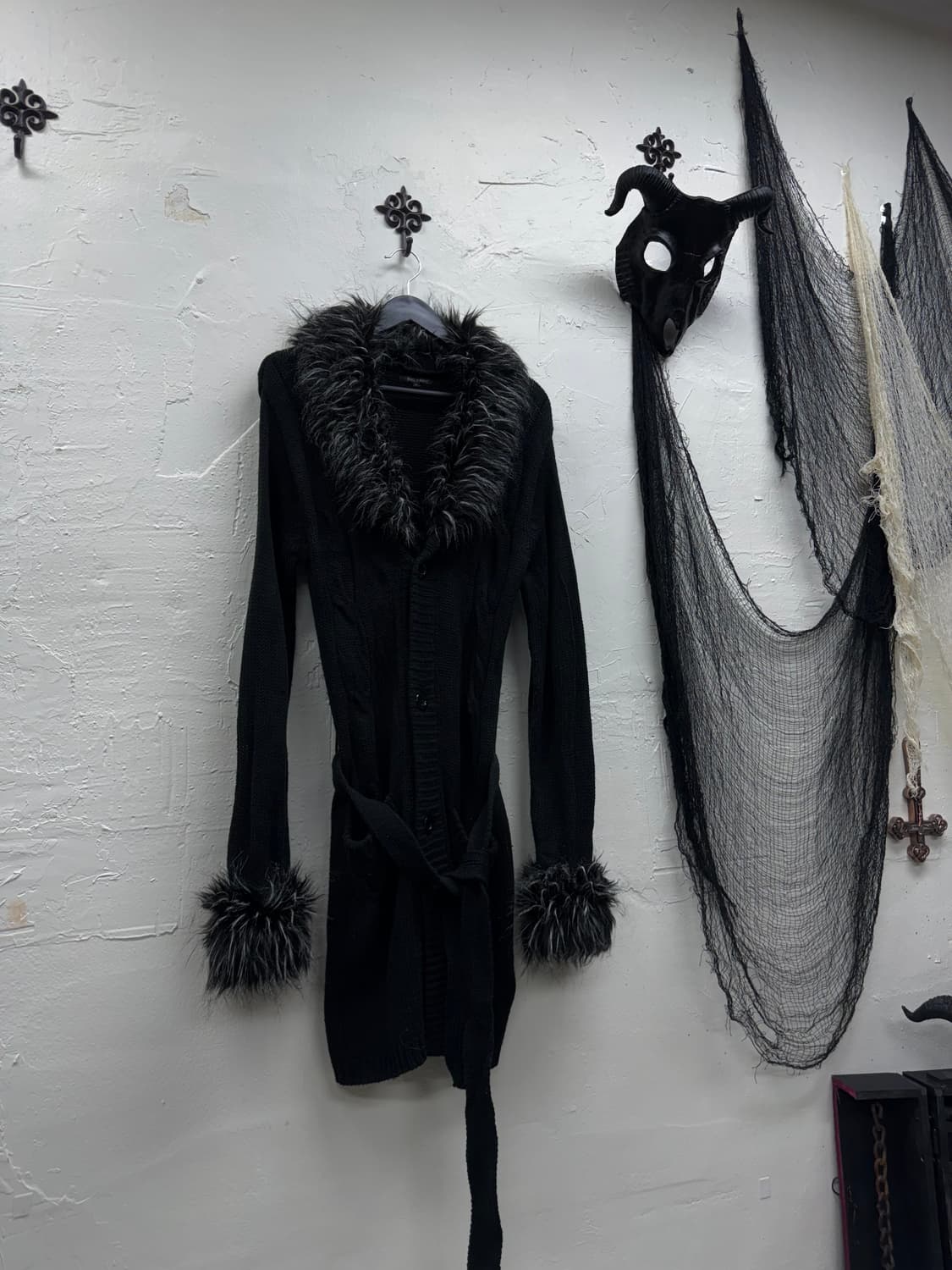 Unknown 00s vkei trimming fur cardigan 상품이미지1