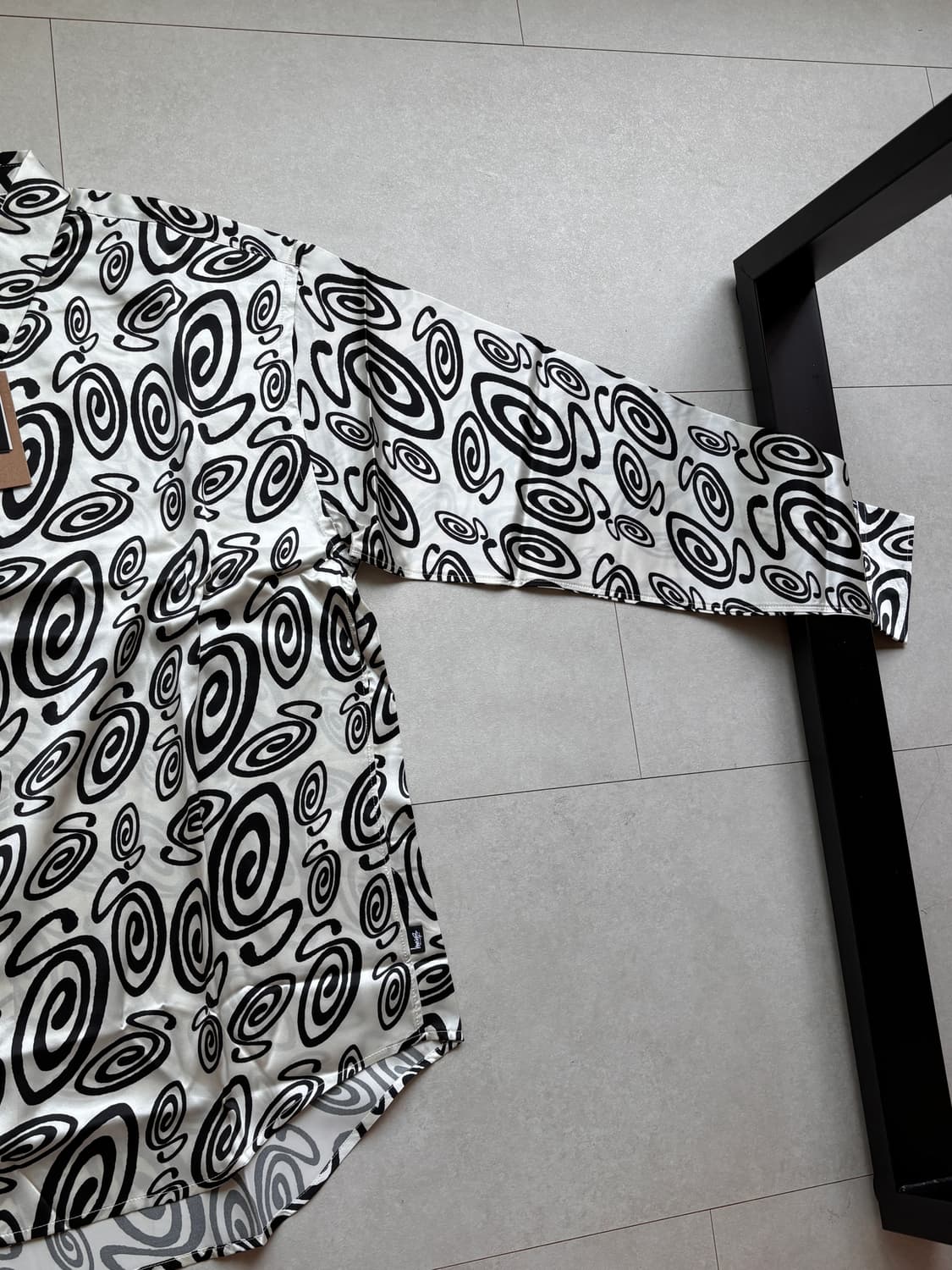 STUSSY Swirly Silk Shirt L / 실크 100% 패턴  상품이미지4