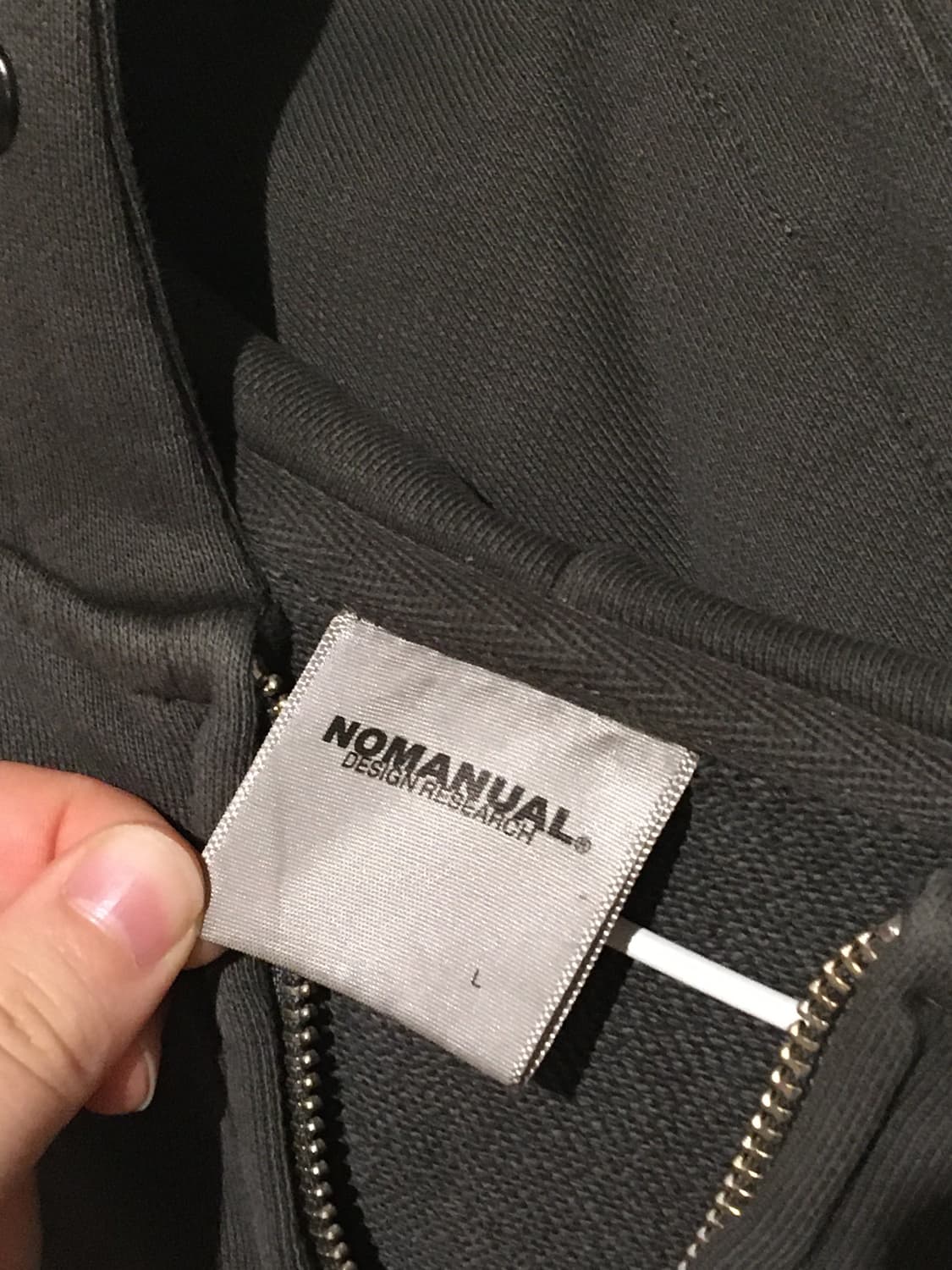 노매뉴얼 레이어 후드집업 딥카키 L 상품이미지4