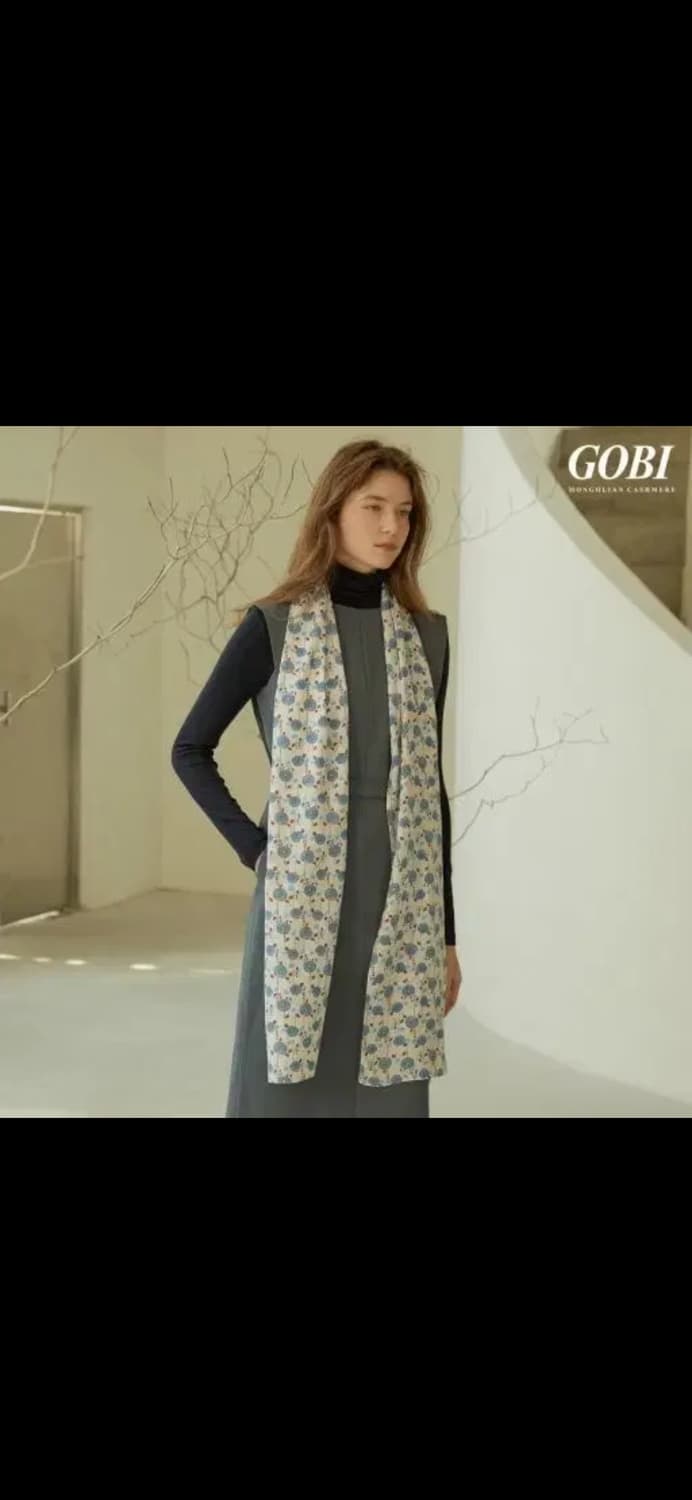 GOBI 고비 실크 캐시미어 머플러 스카프 상품이미지1