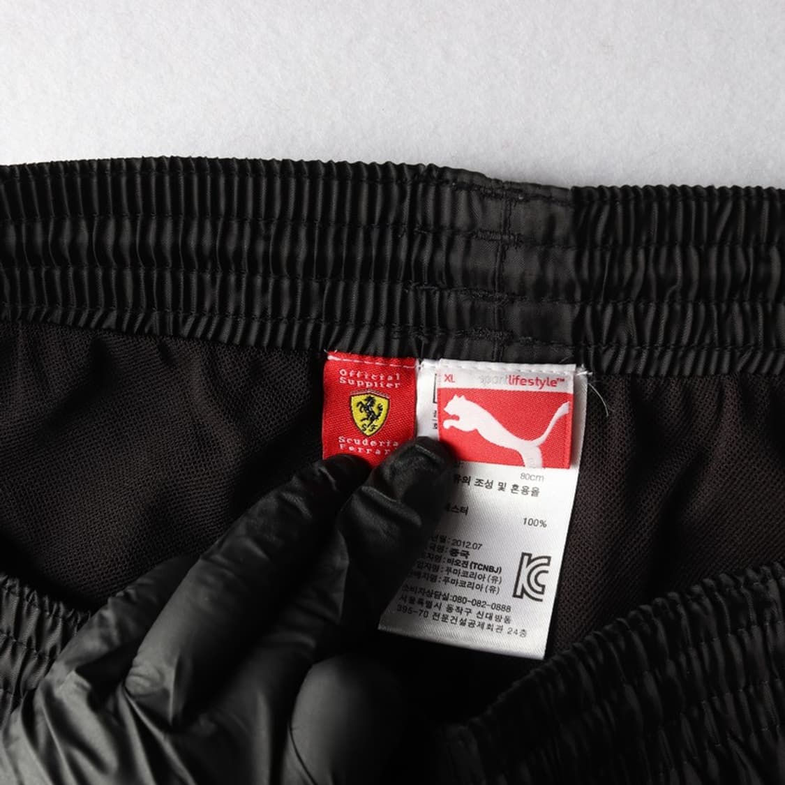 PUMA 페라리 모터스포츠 블랙 우븐 트랙 팬츠 XL 상품이미지6