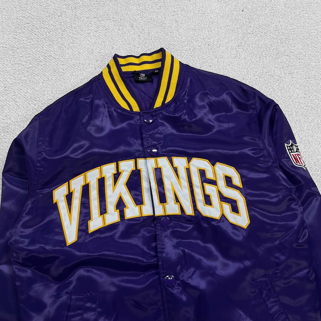 NFL 바이킹스 나일론 바시티 자켓 퍼플 상품이미지3