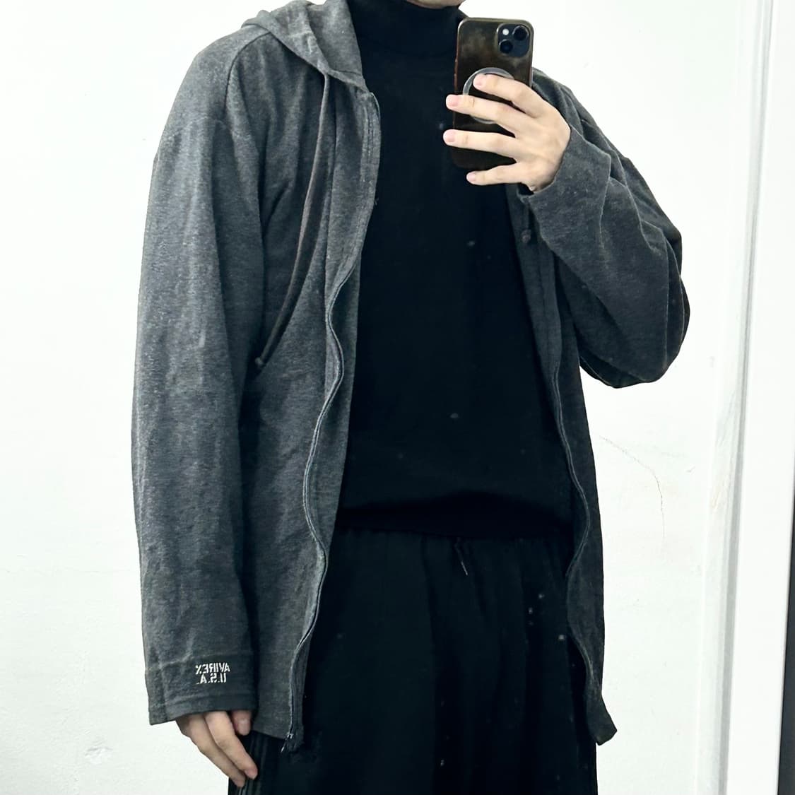 아비렉스 암로고 후드 집업 상품이미지3