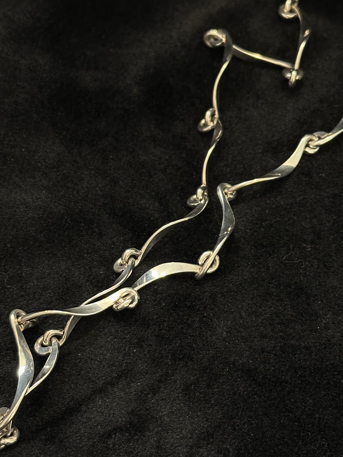 80~90s Twisted Link 925Silver Necklace 상품이미지5