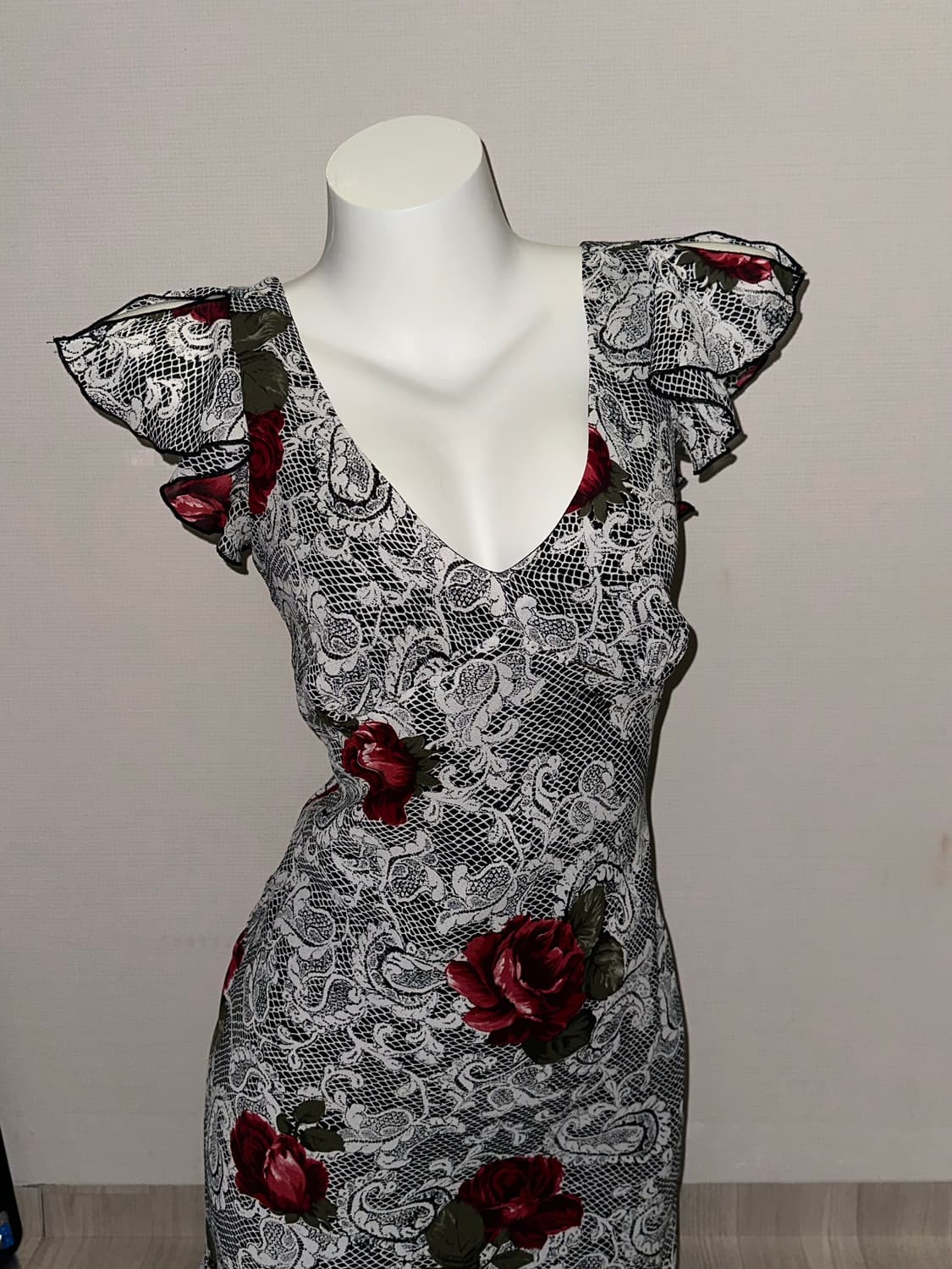 빈티지 고스 로즈 롱 원피스  상품이미지1