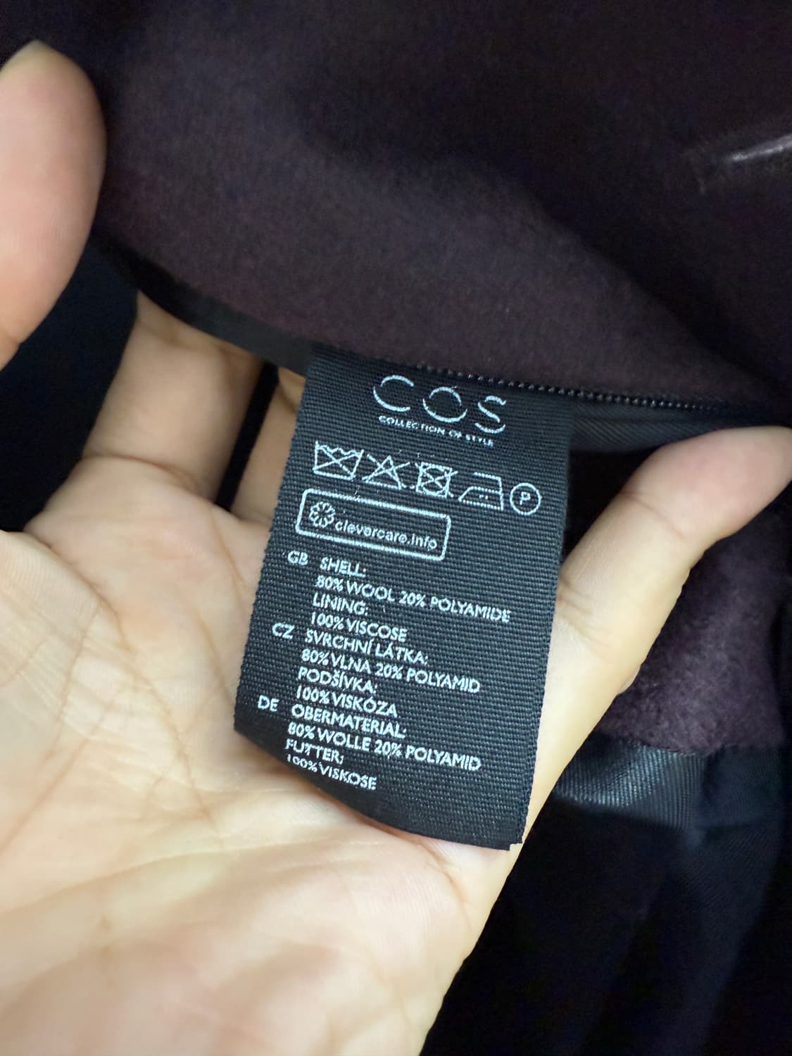 COS 코스 버건디 코트 상품이미지4