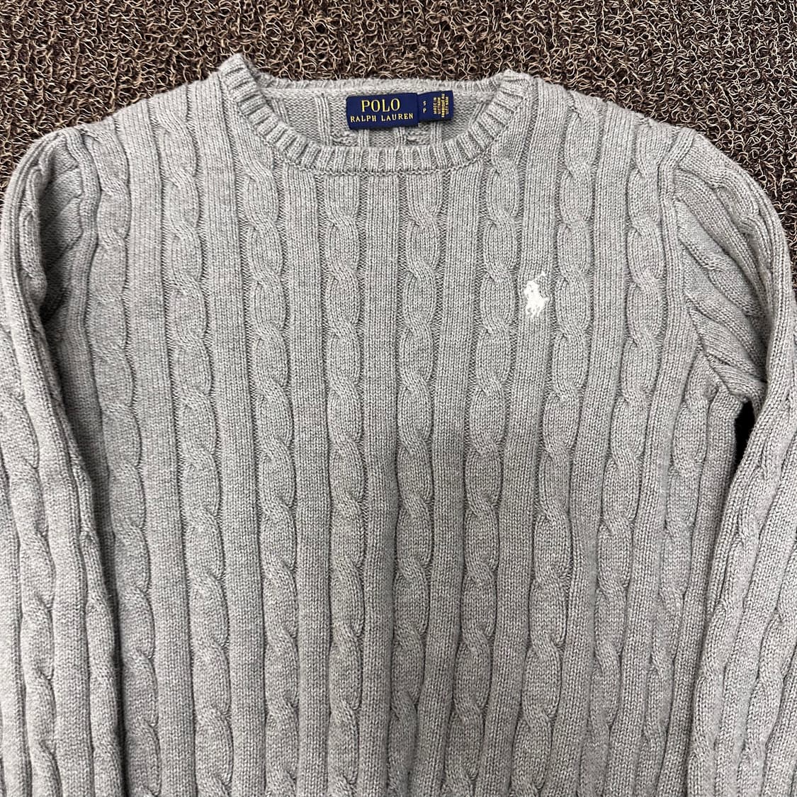 POLO 폴로 랄프로렌 꽈배기 케이블 여성 니트 그레이 S 상품이미지2