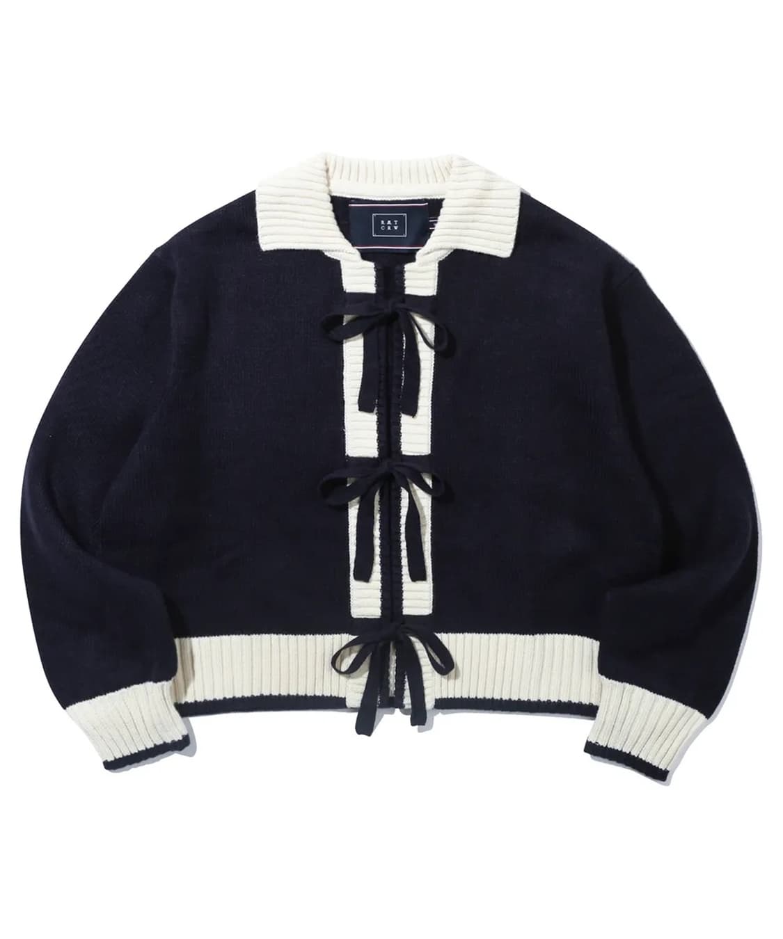 로맨틱크라운 리본가디건 네이비 상품이미지2