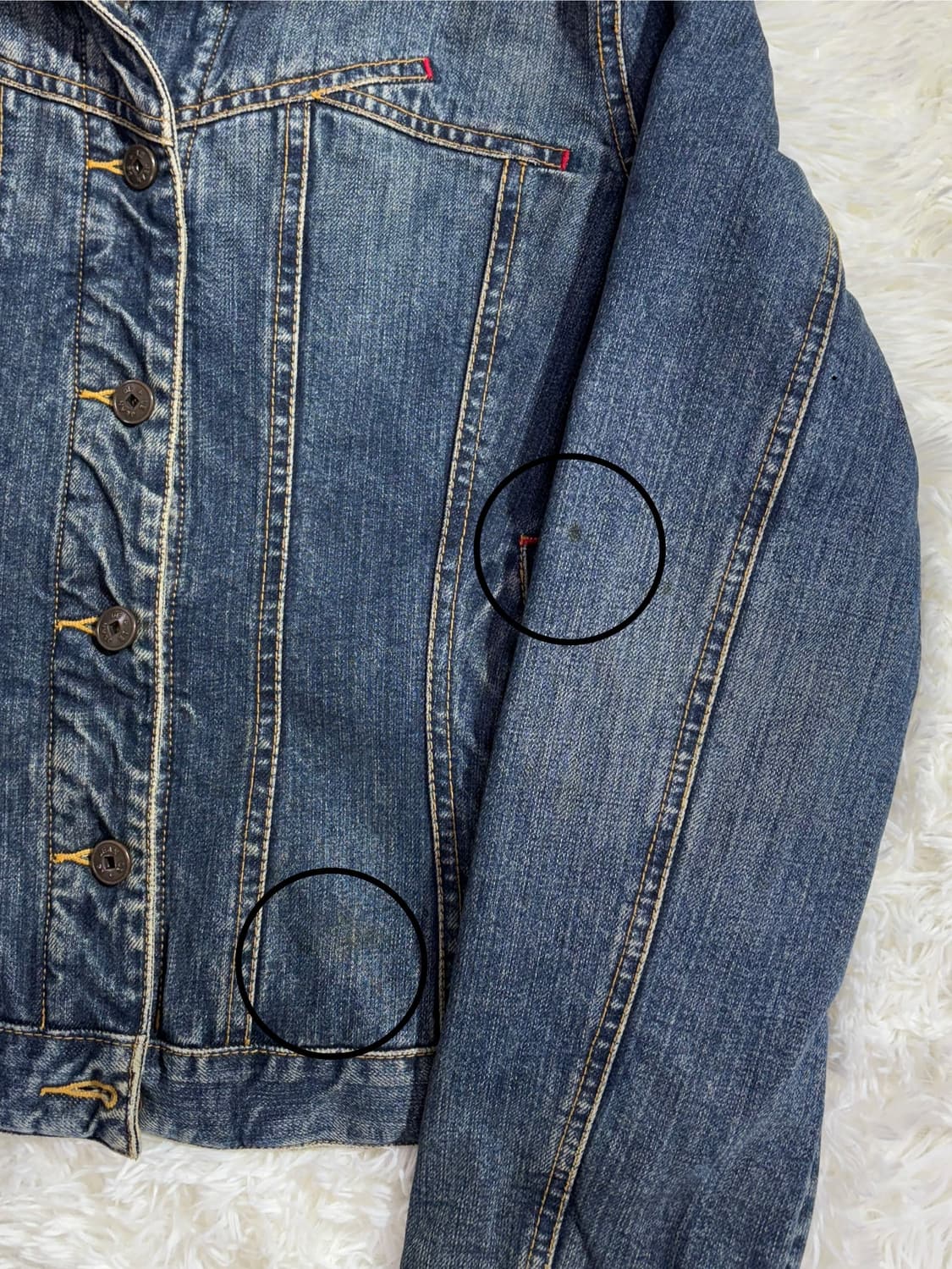 마리떼 프랑소와저버 90‘s 양털 데님 자켓  상품이미지6