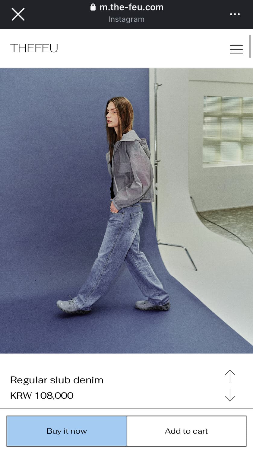 더에프유 Regular slub denim 상품이미지1