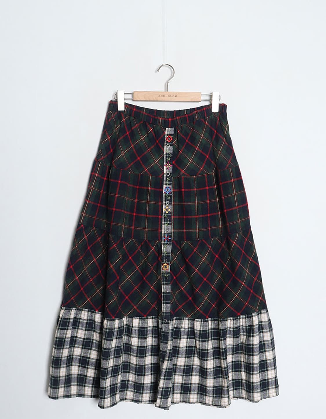 TITICACA Flannel Tiered Skirt (27~29)   상품이미지1