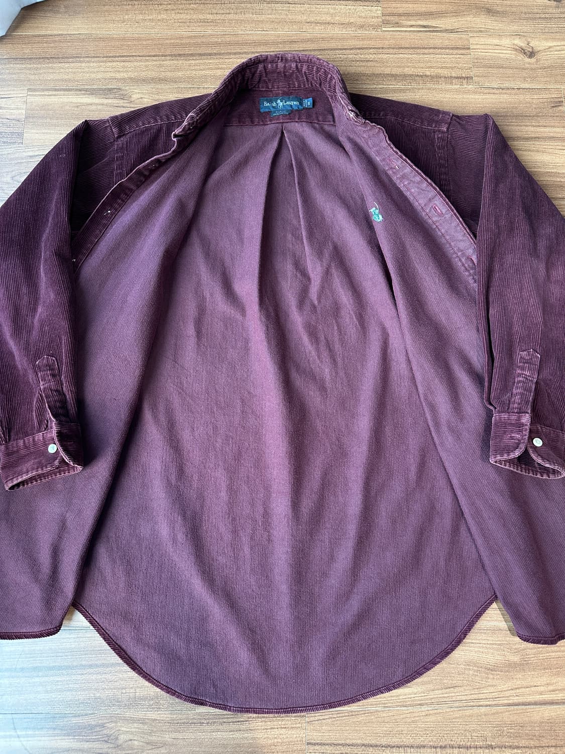 폴로 랄프로렌 90s 헤비 코듀로이 블레어 셔츠/버건디 S 상품이미지8