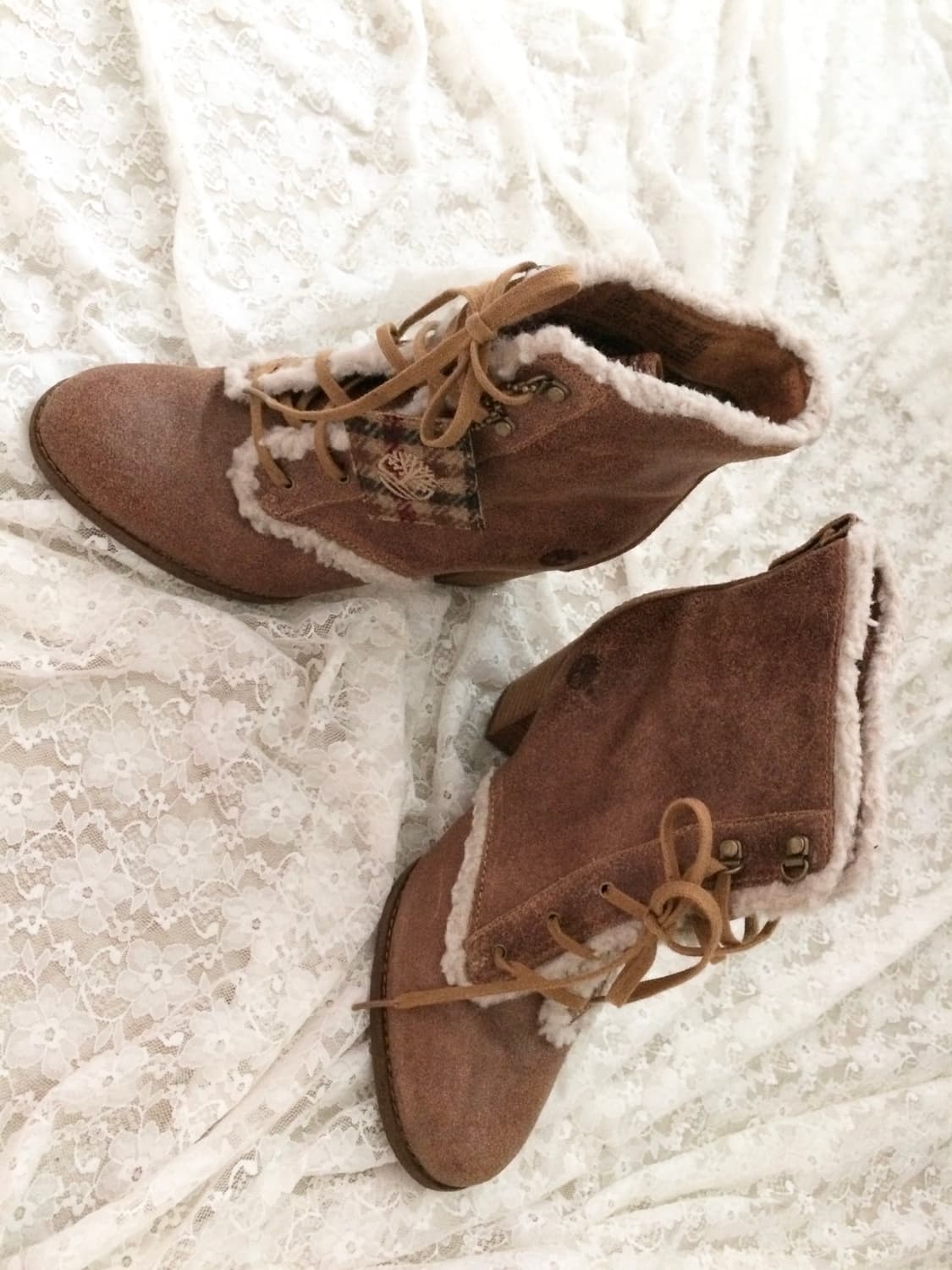 Vintage Timberland brown fur heels 상품이미지5