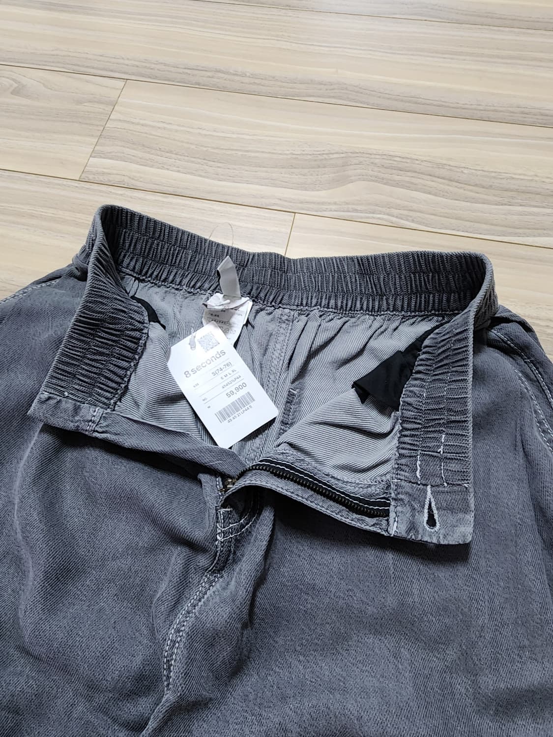 에잇세컨즈밴딩데님팬츠그레이 상품이미지3