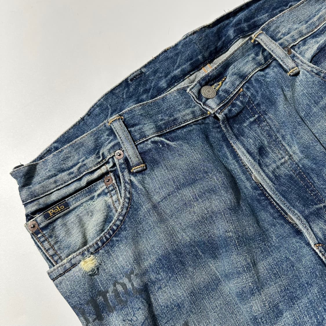 폴로 랄프로렌 레터맨 패치 프린트 데님 팬츠 상품이미지4