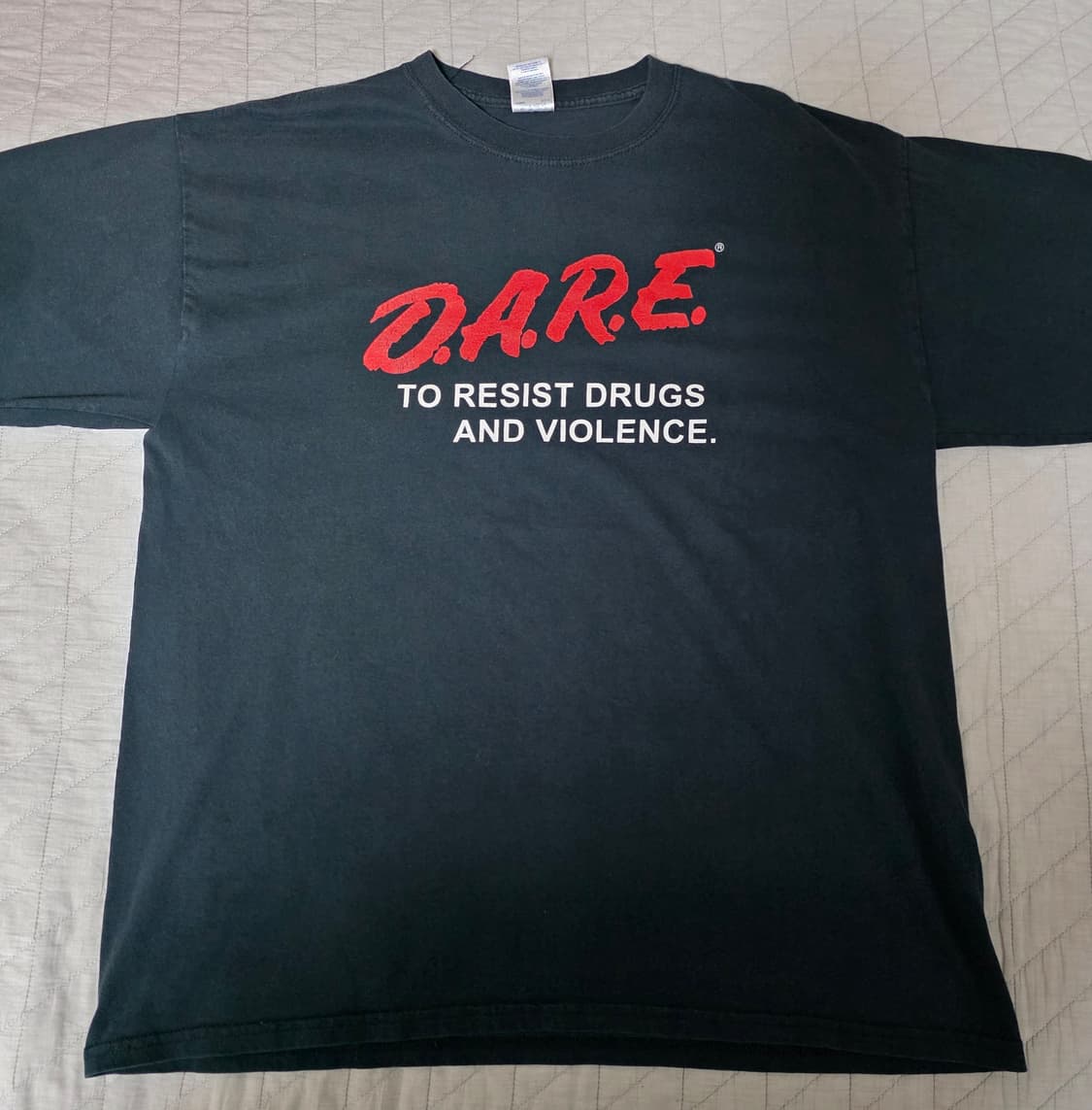 [XL] 00s 빈티지 DARE 티셔츠 블랙 ver. 길단2 백프린트 상품이미지1