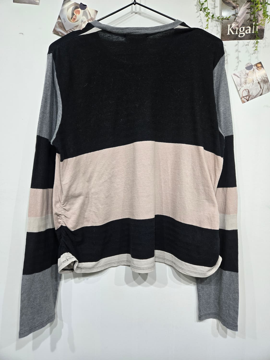 하이 스포팅기어 배색 스트라이프 긴팔 티셔츠 이세이미야케 상품이미지4