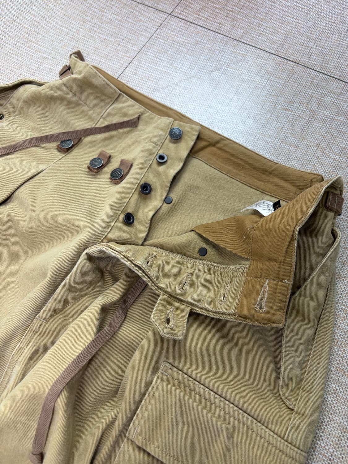 캐피탈 헤비 드릴 점보 카고 팬츠 베이지 2 사이즈 상품이미지1