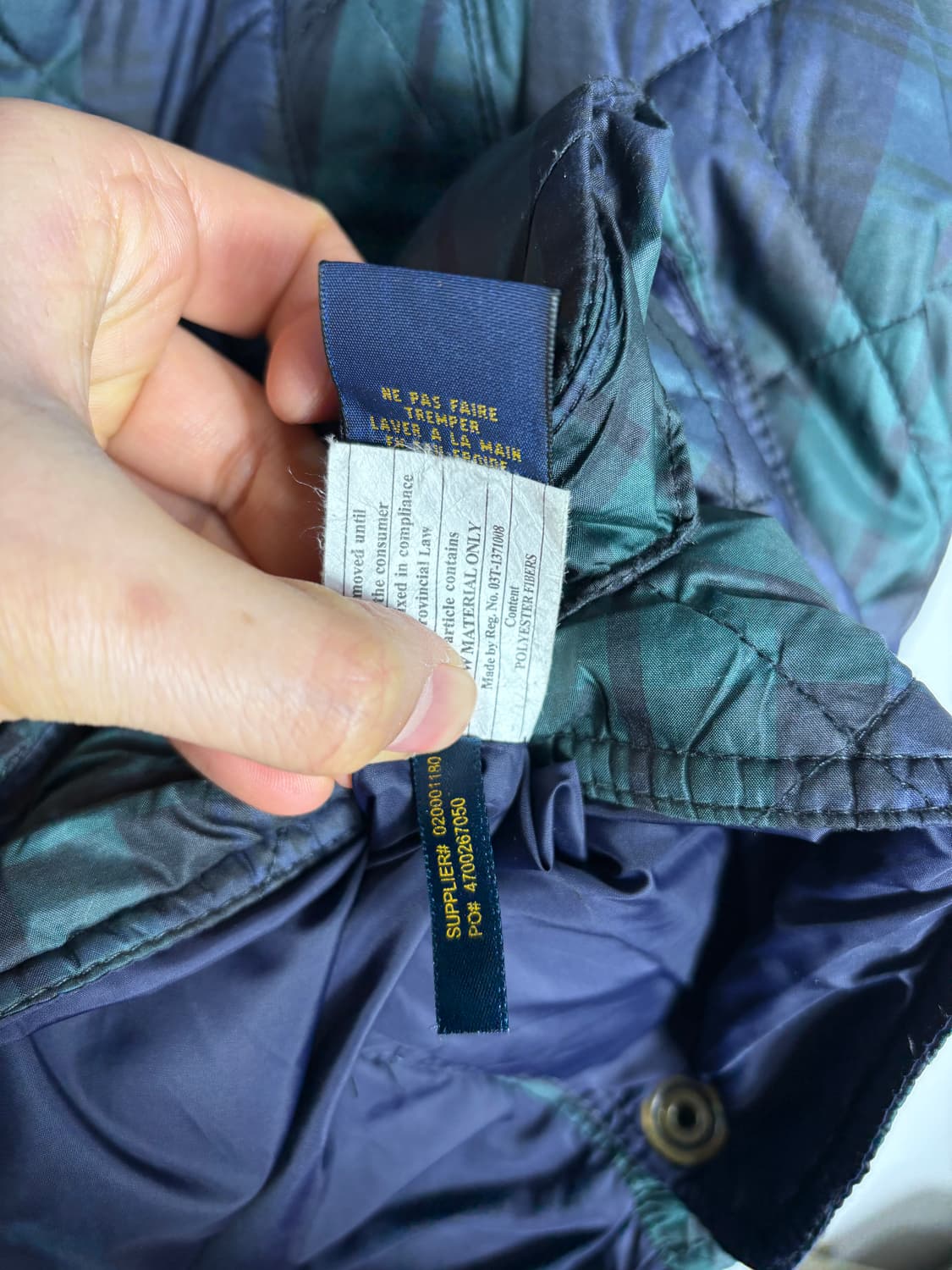 Polo 폴로 체크 패딩 베스트 상품이미지5