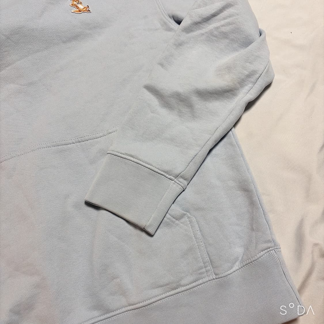 메종키츠네 폭스로고 후드티 스카이블루 XL 상품이미지6