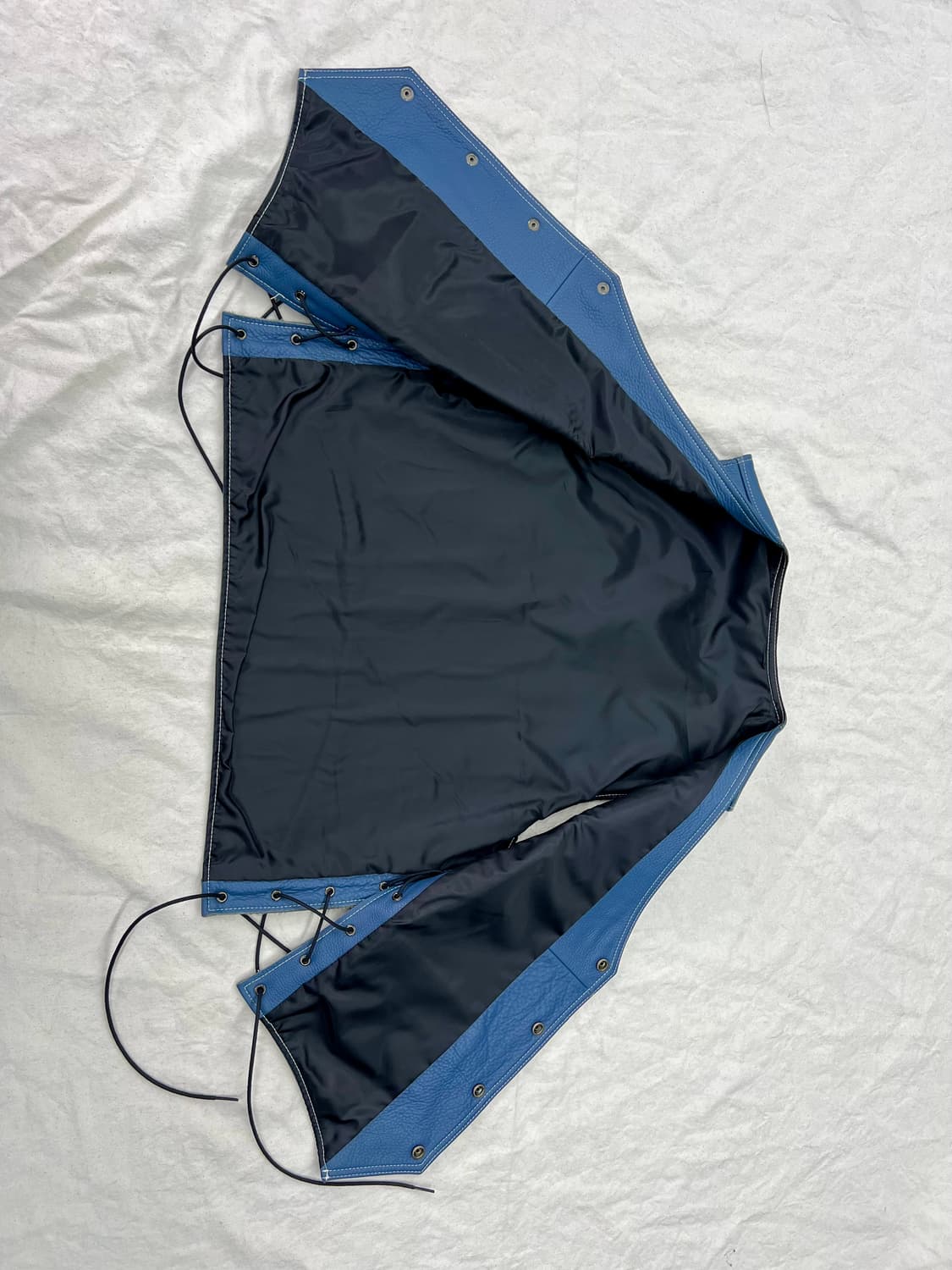 골드윙 블루 가죽 조끼  상품이미지7