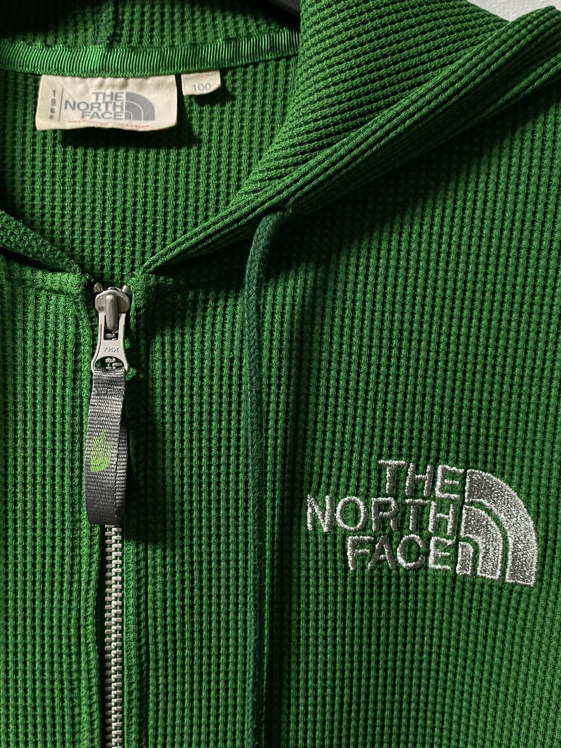 100L 노스페이스 와플 그린 후드집업 라지 상품이미지3