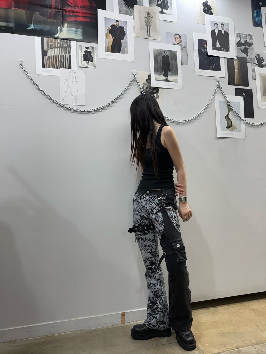 알곤퀸즈 파이톤 디테일 부츠컷 팬츠 상품이미지4