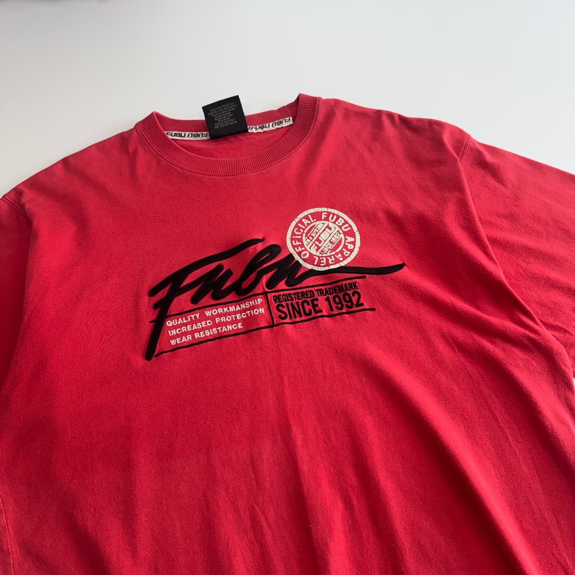 Fubu 후부 자수로고 레드 반팔 상품이미지4