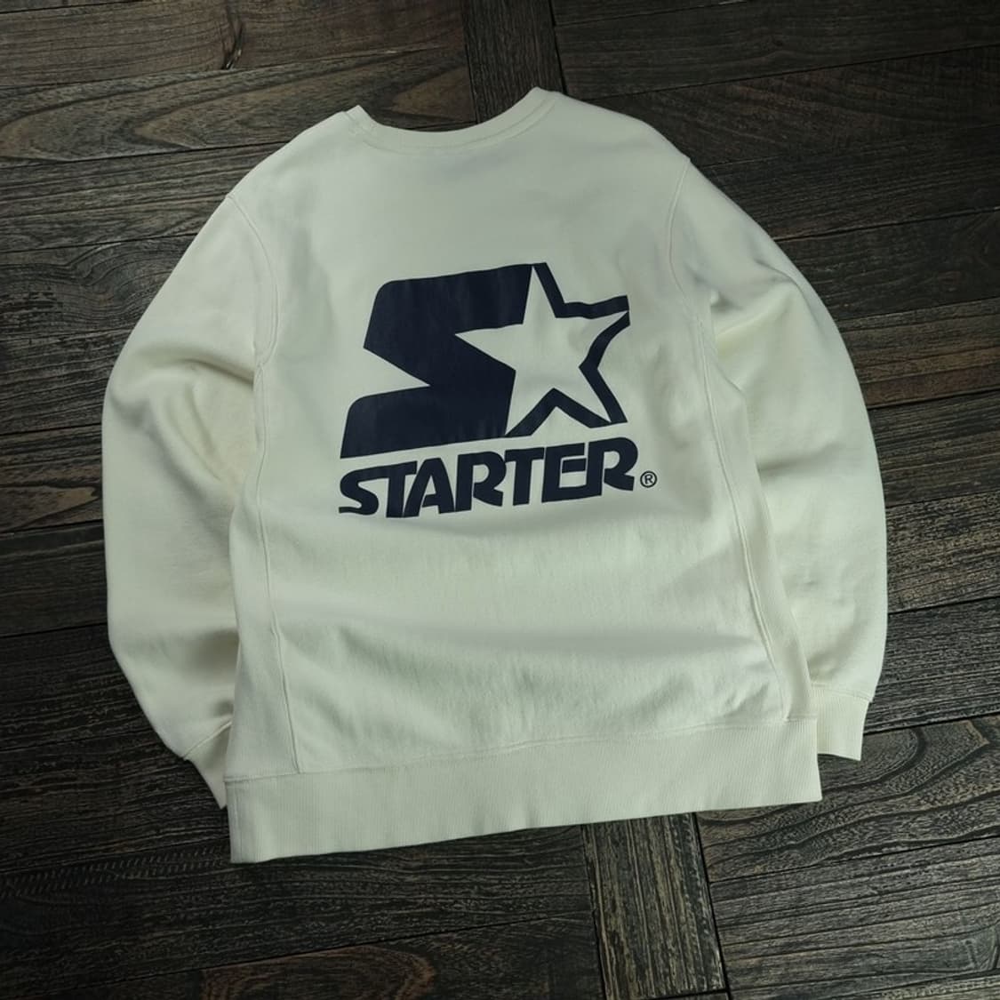 [스타터] 빅로고 프린팅 맨투맨 아이보리 M18735 상품이미지1