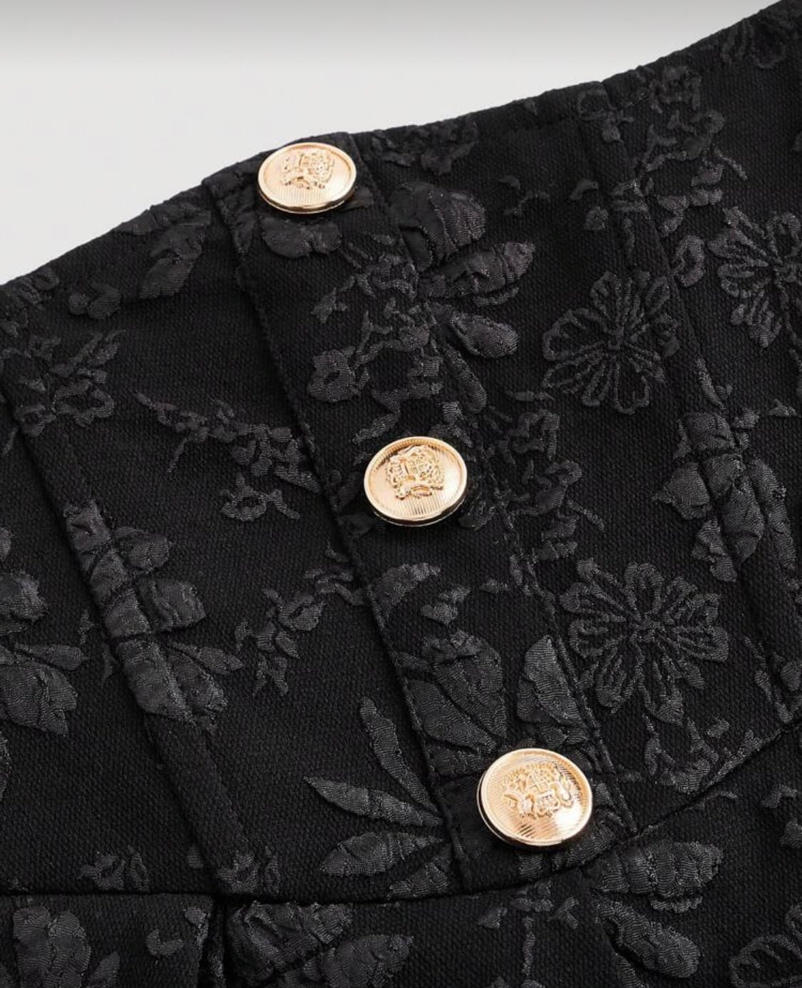 블랙 플라워 패턴 튜브탑 미니 원피스 미착용 새제품 XS 상품이미지4