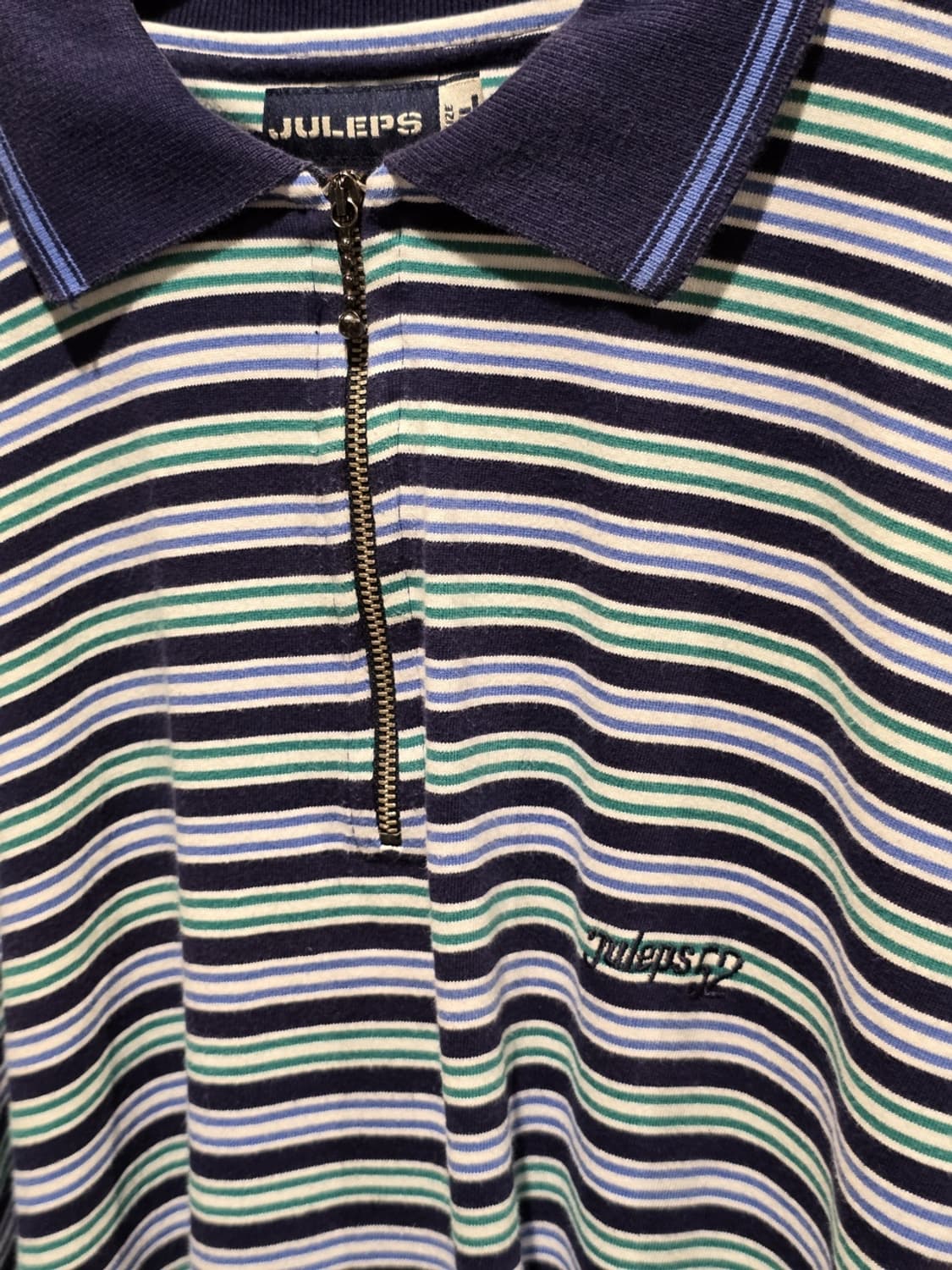 90s JULEPS Striped Long Sleeve PoloShirt 상품이미지2
